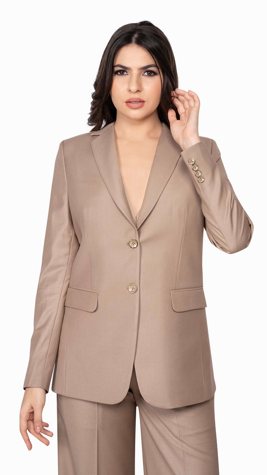Bespoke Women's Pant Suit - Beige | BWO