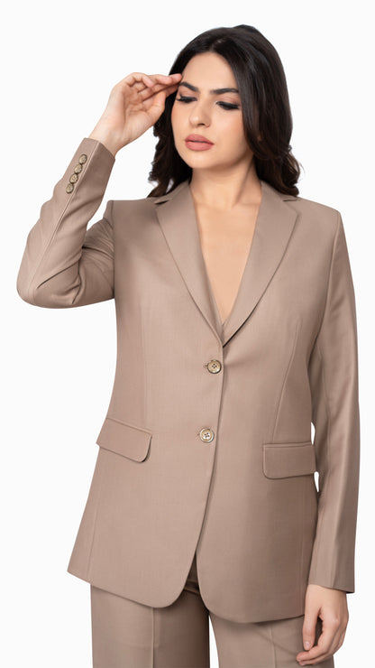 Bespoke Women's Pant Suit - Beige | BWO