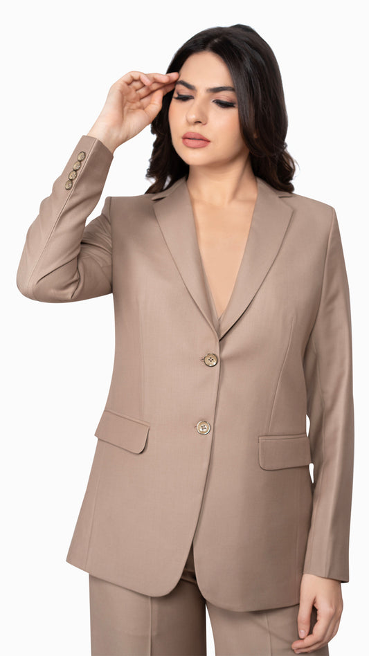 Bespoke Women's Pant Suit - Beige | BWO