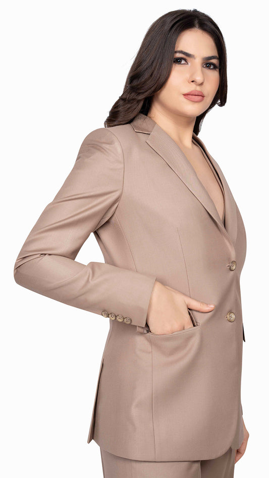 Bespoke Women's Pant Suit - Beige | BWO