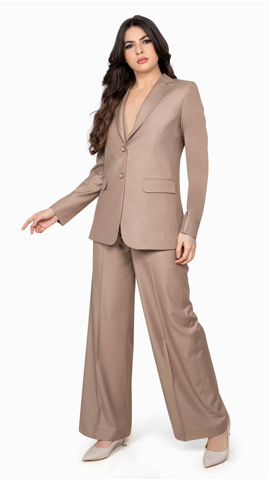 Bespoke Women's Pant Suit - Beige | BWO